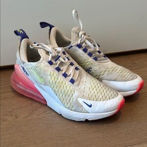 Nike Sneakers - White, Pink, and Blue